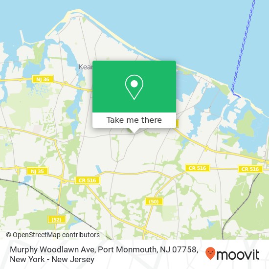 Mapa de Murphy Woodlawn Ave, Port Monmouth, NJ 07758