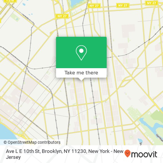 Ave L E 10th St, Brooklyn, NY 11230 map