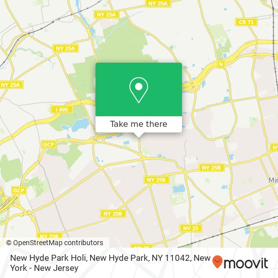 Mapa de New Hyde Park Holi, New Hyde Park, NY 11042