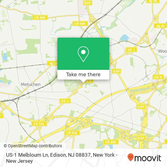 Mapa de US-1 Melbloum Ln, Edison, NJ 08837