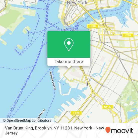 Mapa de Van Brunt King, Brooklyn, NY 11231