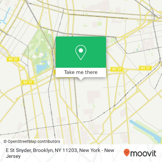 Mapa de E St Snyder, Brooklyn, NY 11203
