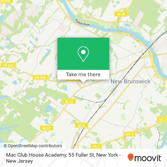 Mapa de Mac Club House Academy, 55 Fuller St