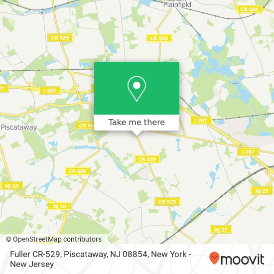 Mapa de Fuller CR-529, Piscataway, NJ 08854
