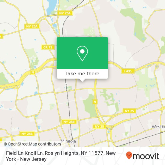 Field Ln Knoll Ln, Roslyn Heights, NY 11577 map
