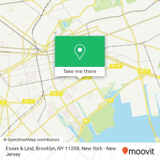 Mapa de Essex & Lind, Brooklyn, NY 11208