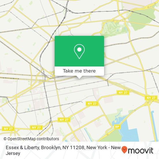 Mapa de Essex & Liberty, Brooklyn, NY 11208