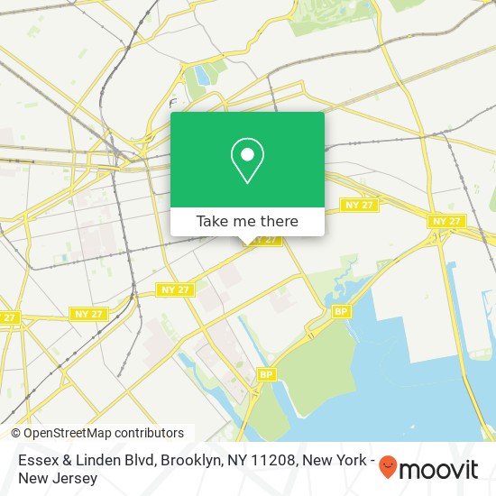 Mapa de Essex & Linden Blvd, Brooklyn, NY 11208