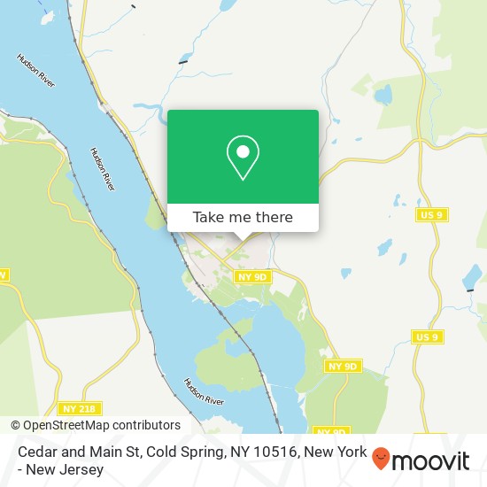 Mapa de Cedar and Main St, Cold Spring, NY 10516