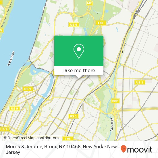 Mapa de Morris & Jerome, Bronx, NY 10468