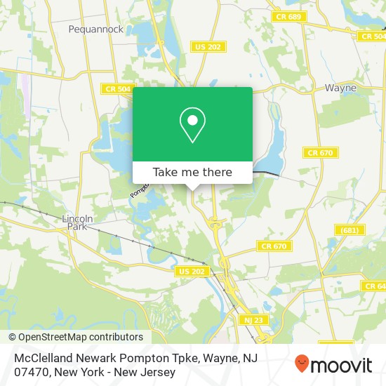 McClelland Newark Pompton Tpke, Wayne, NJ 07470 map