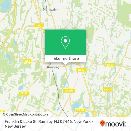 Franklin & Lake St, Ramsey, NJ 07446 map