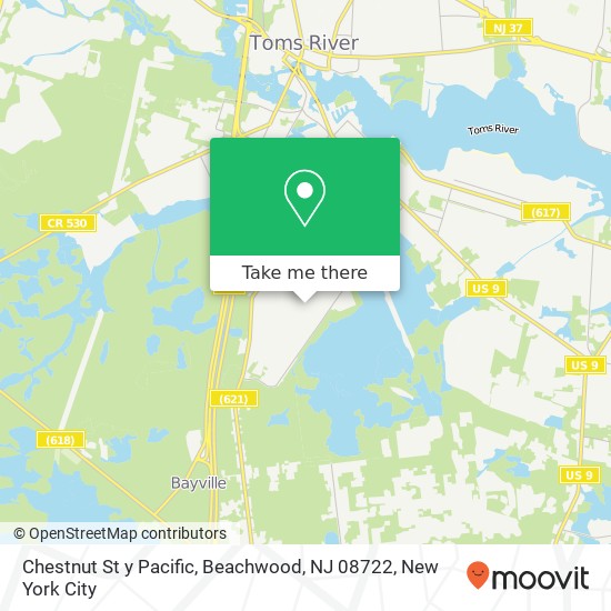 Mapa de Chestnut St y Pacific, Beachwood, NJ 08722