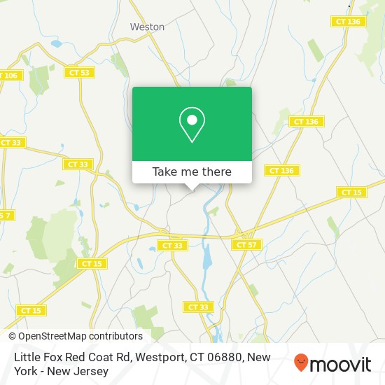 Mapa de Little Fox Red Coat Rd, Westport, CT 06880