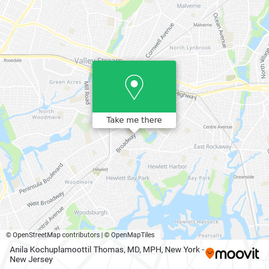 Anila Kochuplamoottil Thomas, MD, MPH map