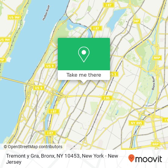 Mapa de Tremont y Gra, Bronx, NY 10453