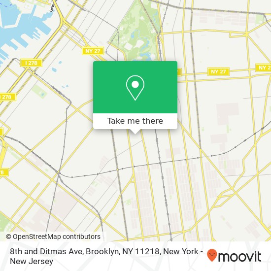 8th and Ditmas Ave, Brooklyn, NY 11218 map