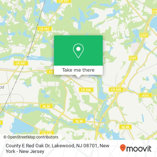 County E Red Oak Dr, Lakewood, NJ 08701 map