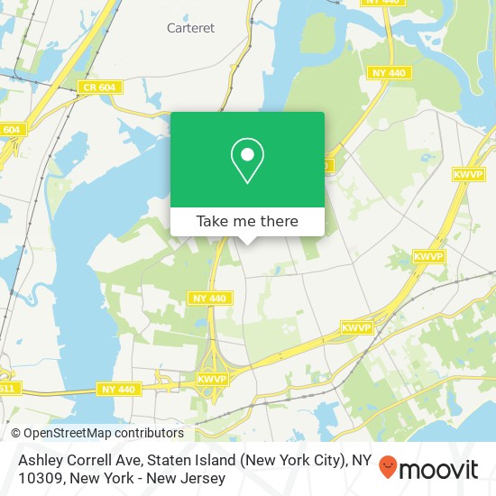 Mapa de Ashley Correll Ave, Staten Island (New York City), NY 10309