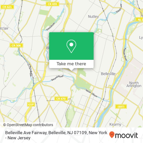 Belleville Ave Fairway, Belleville, NJ 07109 map