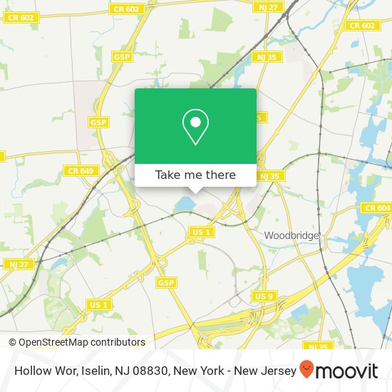 Mapa de Hollow Wor, Iselin, NJ 08830