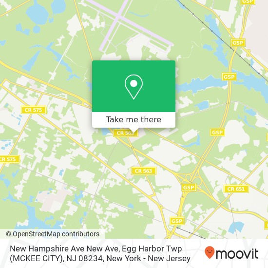 New Hampshire Ave New Ave, Egg Harbor Twp (MCKEE CITY), NJ 08234 map