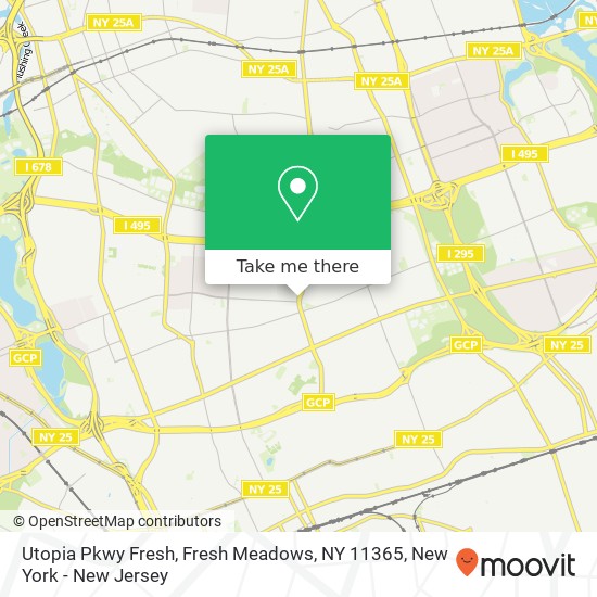 Mapa de Utopia Pkwy Fresh, Fresh Meadows, NY 11365