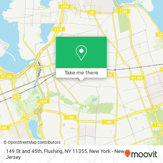Mapa de 149 St and 45th, Flushing, NY 11355