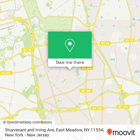 Mapa de Stuyvesant and Irving Ave, East Meadow, NY 11554