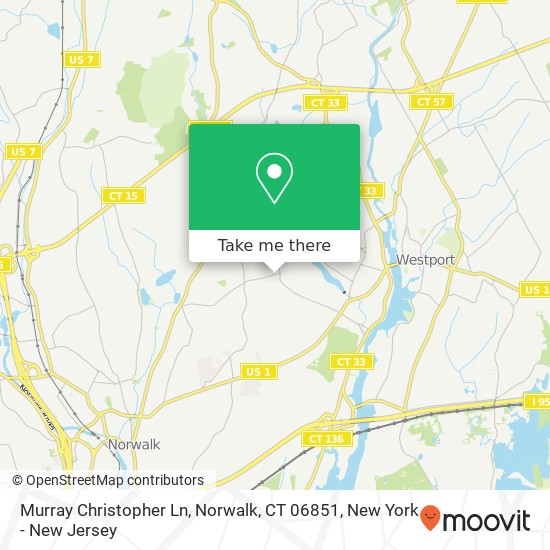 Mapa de Murray Christopher Ln, Norwalk, CT 06851