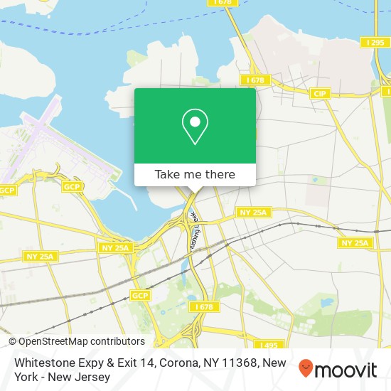 Mapa de Whitestone Expy & Exit 14, Corona, NY 11368