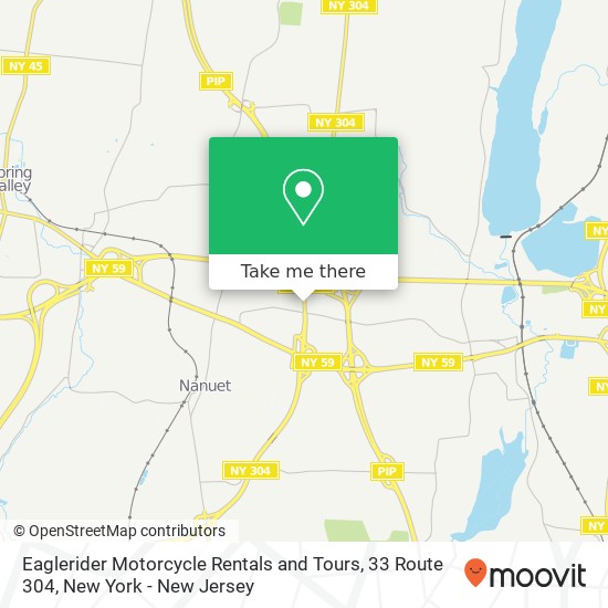 Mapa de Eaglerider Motorcycle Rentals and Tours, 33 Route 304