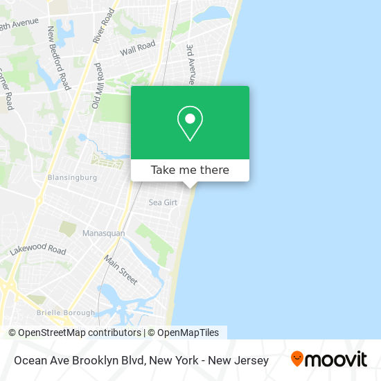 Mapa de Ocean Ave Brooklyn Blvd