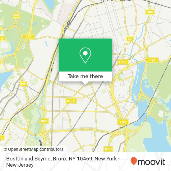 Mapa de Boston and Seymo, Bronx, NY 10469