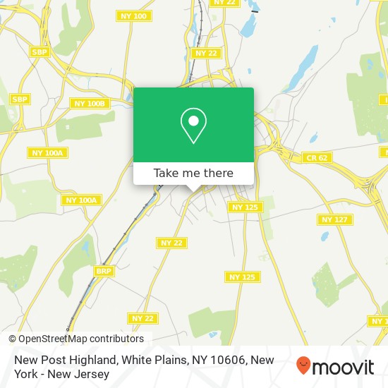 Mapa de New Post Highland, White Plains, NY 10606