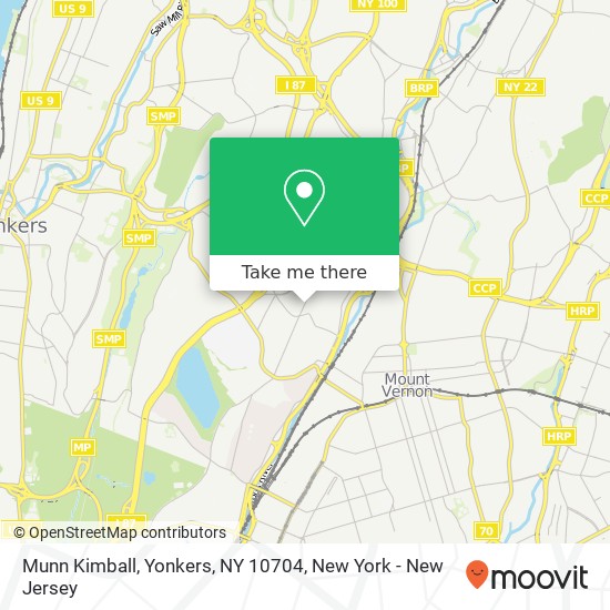 Mapa de Munn Kimball, Yonkers, NY 10704