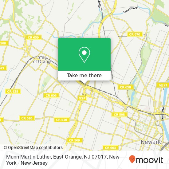 Munn Martin Luther, East Orange, NJ 07017 map