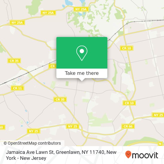 Mapa de Jamaica Ave Lawn St, Greenlawn, NY 11740