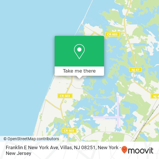 Franklin E New York Ave, Villas, NJ 08251 map