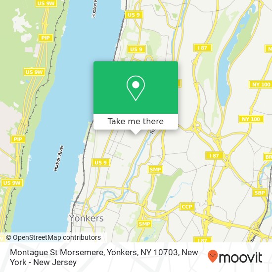 Mapa de Montague St Morsemere, Yonkers, NY 10703