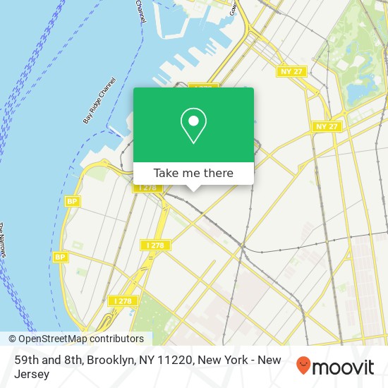 59th and 8th, Brooklyn, NY 11220 map