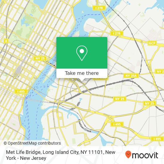 Met Life Bridge, Long Island City, NY 11101 map