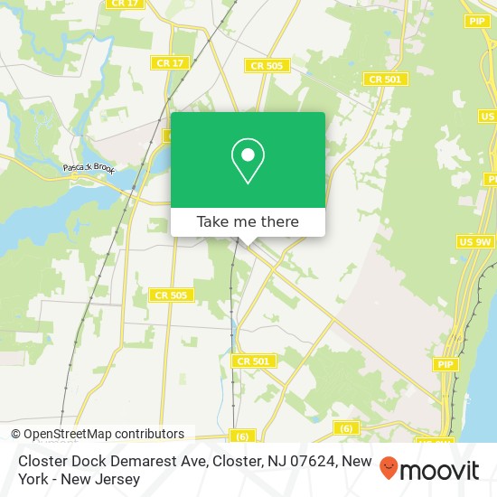Mapa de Closter Dock Demarest Ave, Closter, NJ 07624