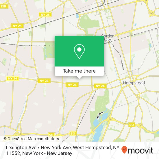 Mapa de Lexington Ave / New York Ave, West Hempstead, NY 11552