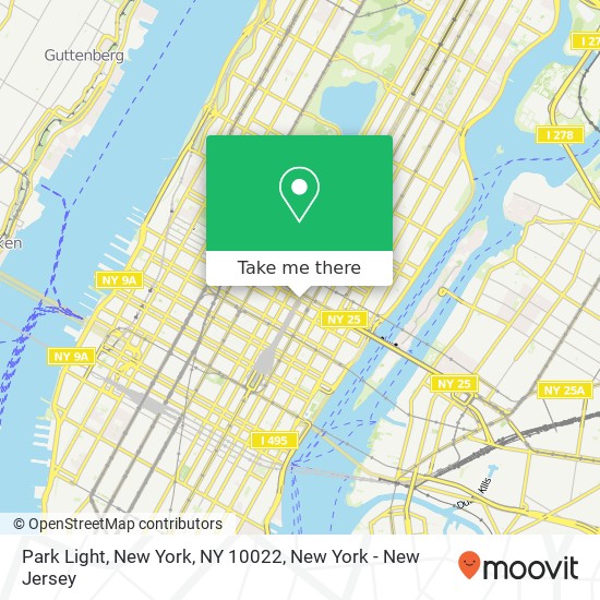 Mapa de Park Light, New York, NY 10022