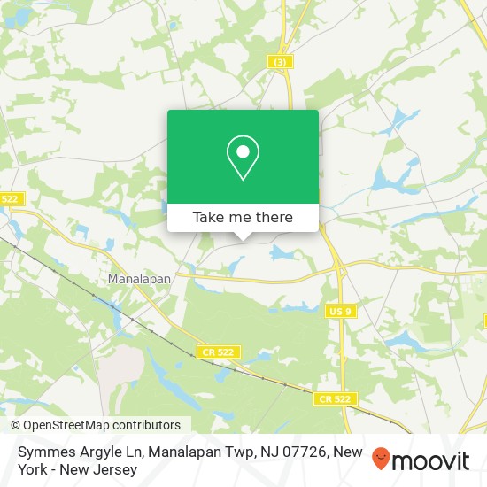 Symmes Argyle Ln, Manalapan Twp, NJ 07726 map