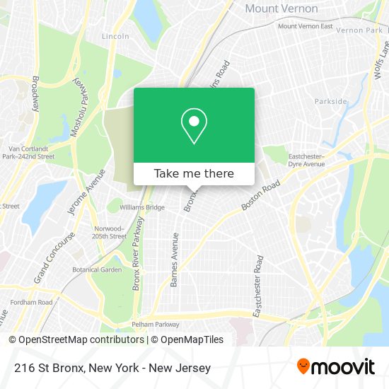 216 St Bronx map
