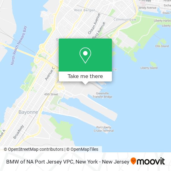 Mapa de BMW of NA Port Jersey VPC