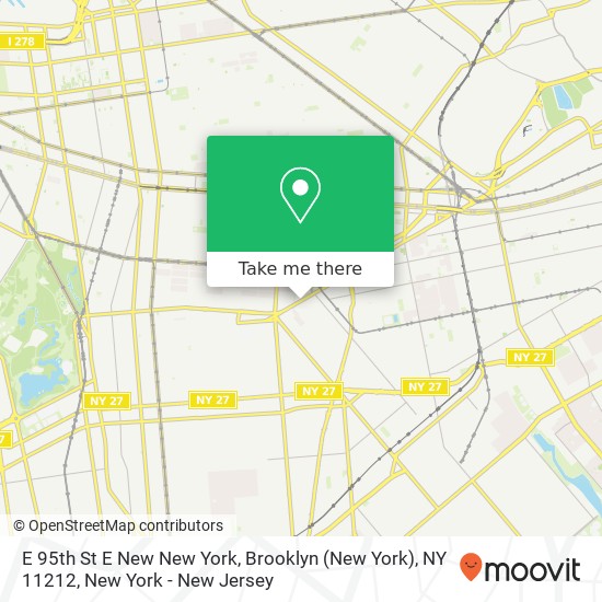 Mapa de E 95th St E New New York, Brooklyn (New York), NY 11212