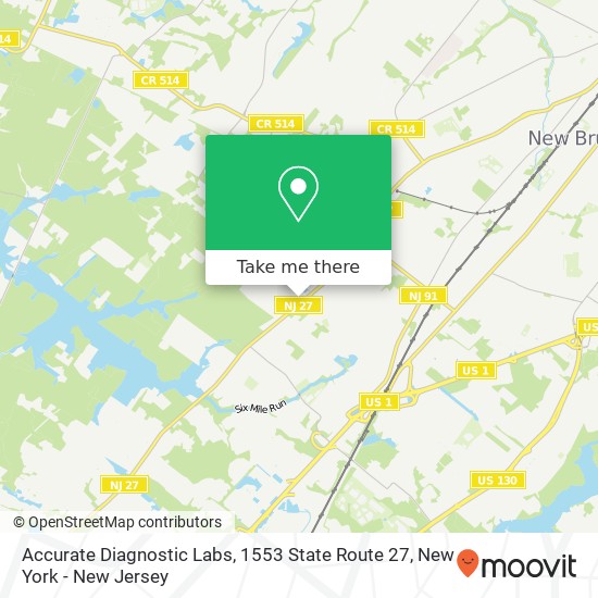 Accurate Diagnostic Labs, 1553 State Route 27 map